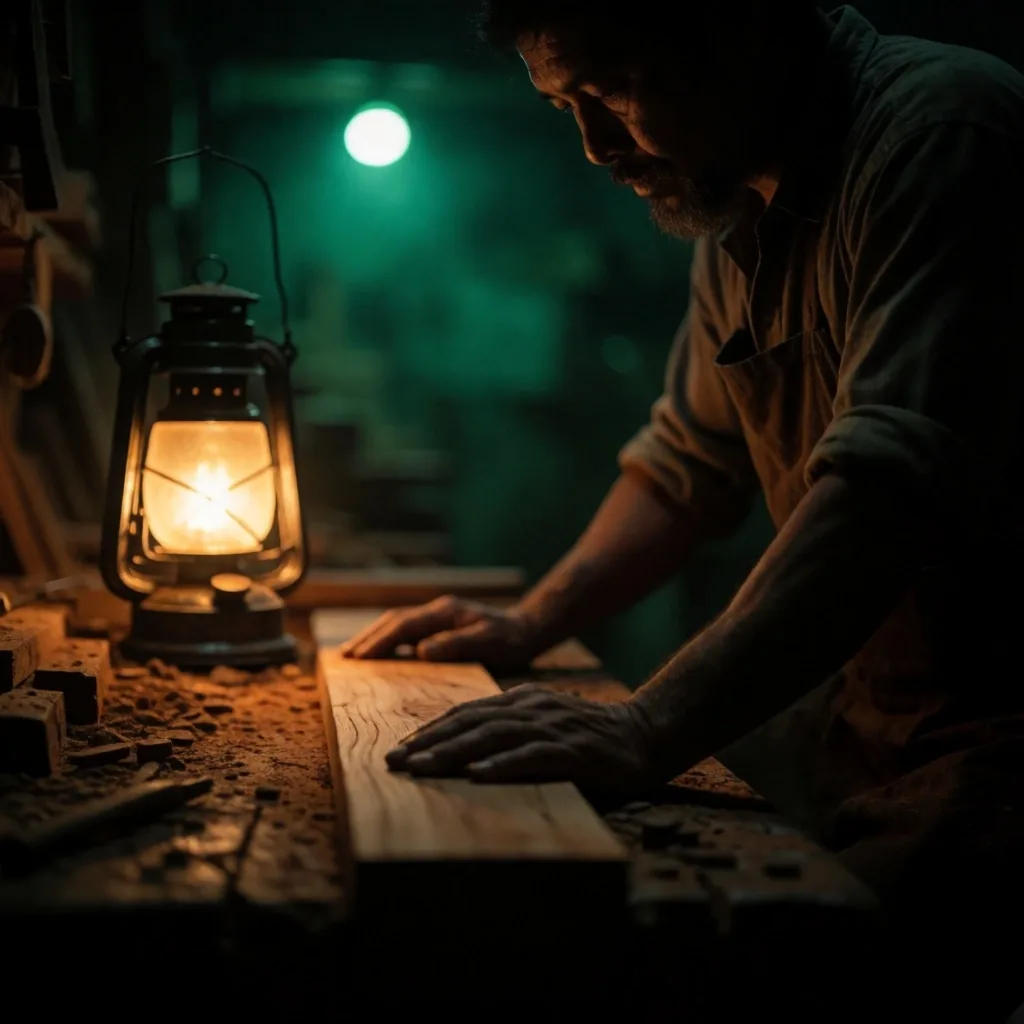Timber workshop interior