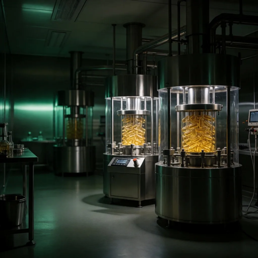 Encapsulation equipment inside the manufacturing facility